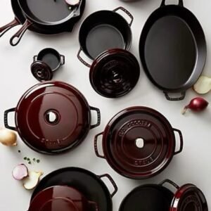 cooking utensils in Spain for sale, pots, pans, knives, cutting boards, stainers